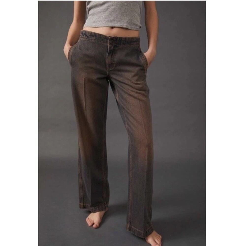 Free People Jeans Womens 26 The Castella Low Rise Boot Cut Fit Boho OB1506997